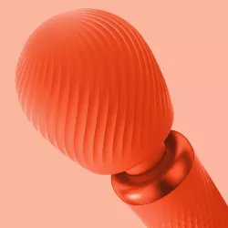 Wibrator różdżka mikrofon w energetycznym pomarańczowym kolorze