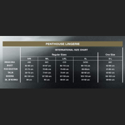Tabela rozmiarów bielizny erotycznej Penthouse